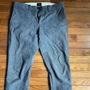 J Crew 484 Slim Fit Brushed Twill Pants in Salt & Pepper Grey 28x30